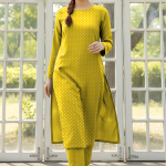 Yellow Printed Marina Wool 2-Piece Unstitched Suit – Winter Daily Wear