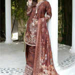 Stitched Embroidered Winter Corduroy 3-Piece Suit