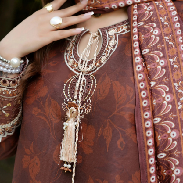 Stitched Embroidered Winter Corduroy 3-Piece Suit