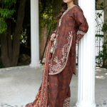 Stitched Embroidered Winter Corduroy 3-Piece Suit