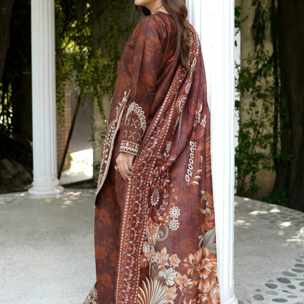 Stitched Embroidered Winter Corduroy 3-Piece Suit