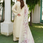 Stitched Ivory Embroidered Winter Corduroy 3-Piece Suit