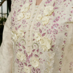 Stitched Ivory Embroidered Winter Corduroy 3-Piece Suit
