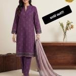 Printed Lawn 3-Piece Stitched Suit